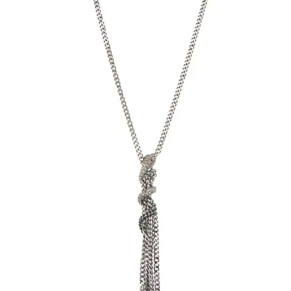 Simply Vera Vera Wang Silver Tone Snake Y Necklace - Picture 2 of 8
